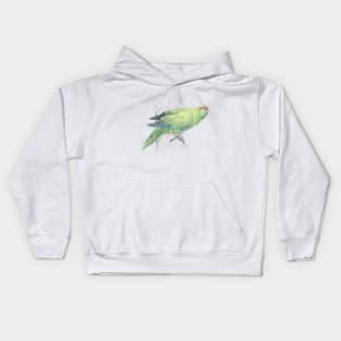 Mr Kakariki , New Zealand native bird Kids Hoodie